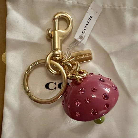 Coach X Observed By Us Crystal Mushroom Keychain Fob Bag Charm - Picture 3 of 12